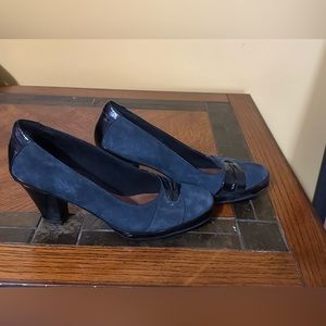 Clarks Navy Blue and Black heels